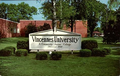 Vincennes university indiana - Services may be unavailable every Thursday from 9:00pm thru 12:00am EDT for scheduled maintenance. CONFIDENTIALITY DISCLAIMER Information contained herein or attached hereto may include confidential data intended solely for the recipient as authorized by Vincennes University in accordance with the terms …